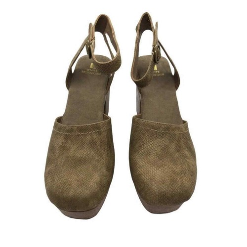 white mountain tuition platform clogs