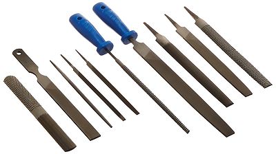 12 Piece Heavy Duty File and Rasp Set with PVC Handle Plastic Metal ...
