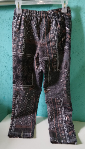 Isaac Mizrahi Live! Women's Size 4 Pants Black Brown Paisley-C1 - Picture 3 of 6