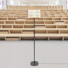Wooden Iron Music Stand, Wood Book Stand, Multifunction Floor Mount Book Stand