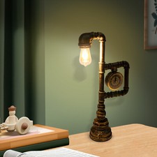 Vintage Steampunk Industrial Water Pipe Bedsi...