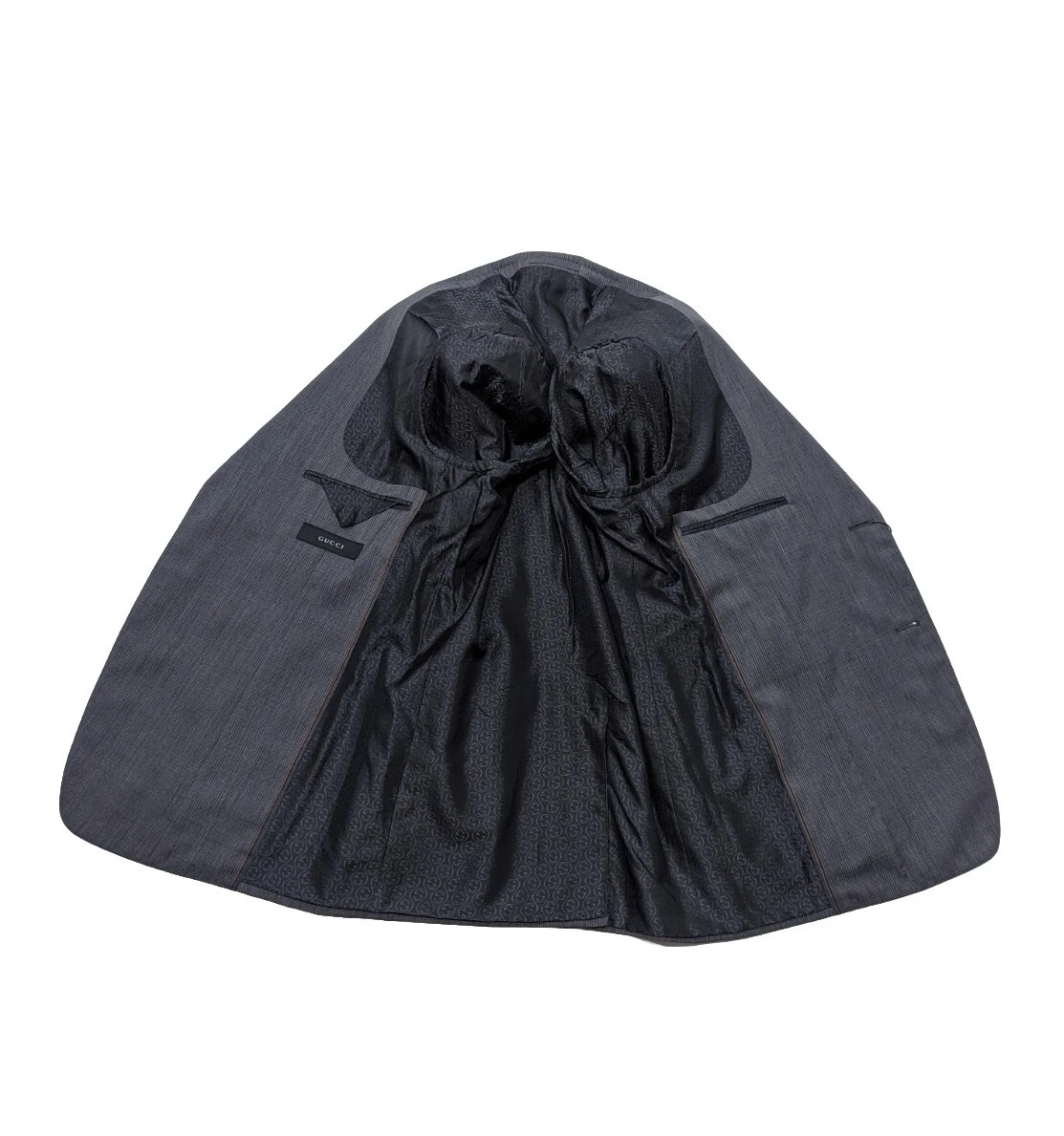 Blazer Gucci uomo slim fit lana doppia G antracite nuovo con etichette UK 36C (36S) PREZZO AL PUBBLICO £ 1080