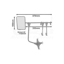 1x Außenspiegel VAN WEZEL 6440 passend für