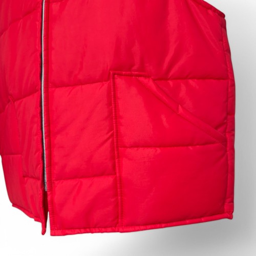 Chaleco Chaqueta Puffer Vintage Upstream Blanco Owl Club Cigarro Rojo Raro Para Hombres XL? - Imagen 6 de 9