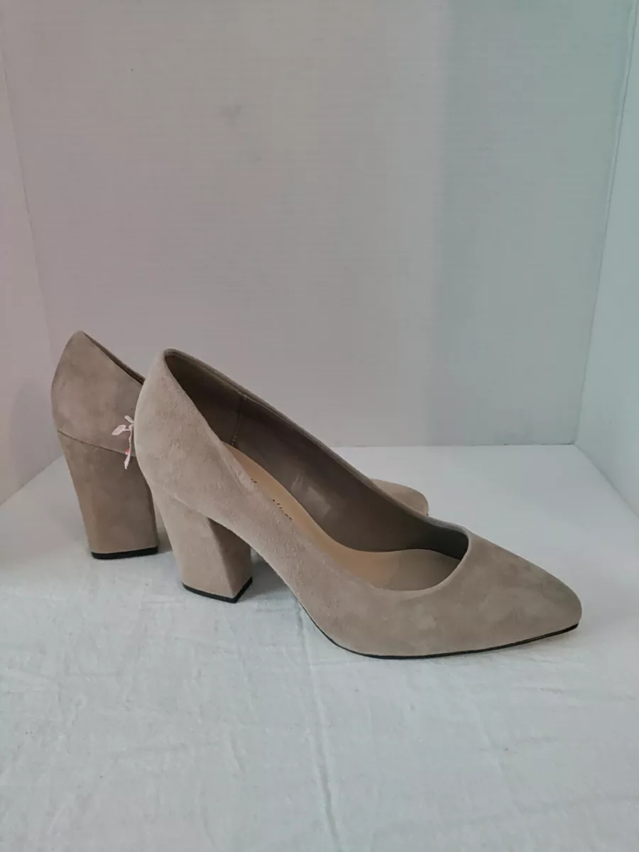 NEW SIZE 9WW BELLA VITA WOMENS GIGI LEATHER POINTED TOE CLASSIC PUMP Beige