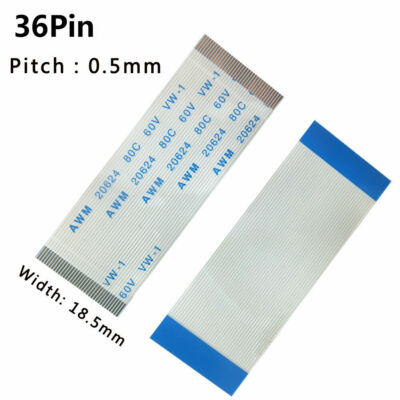 FFC/FPC Flexible Flat Cable Pitch 0.5mm 36-Pin 80C 60V VW-1 50/80/600mm-3000mm 