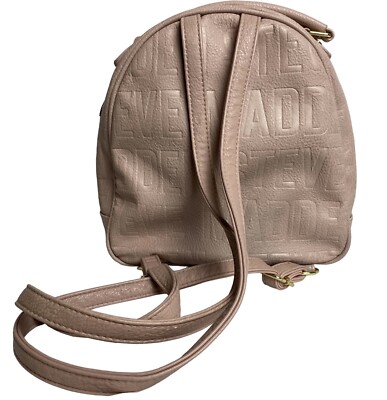 Steve Madden Blush Pink Embossed Small Backpack Gold Tone 