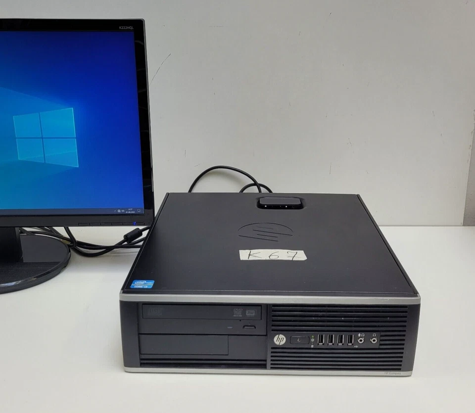 HP Compaq Small SFF PC i3 3,10GHz 256GB SSD 8GB Windows 10 Pro Computer DVD-RW . - Bild 3 von 4