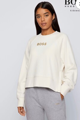 Ladies Hugo Boss Elia gold Sweatshirt size L New with tags RRP£90 | eBay