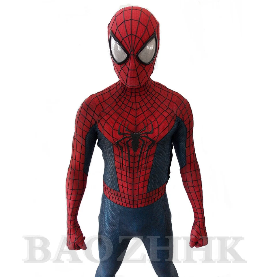 The Amazing Spiderman Jumpsuit Spider-man Cosplay Costume Halloween Suit - Image 3 of 4