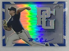 2021 LEAF PERFECT GAME METAL BLUE REFRACTOR TRISTAN SMITH RC AUTO # 10/15