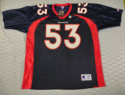 NFL ユニフォーム 53号 L-BK 2018年モデル Denver Broncos Bill Romanowski #53 Football NFL Champion Jersey