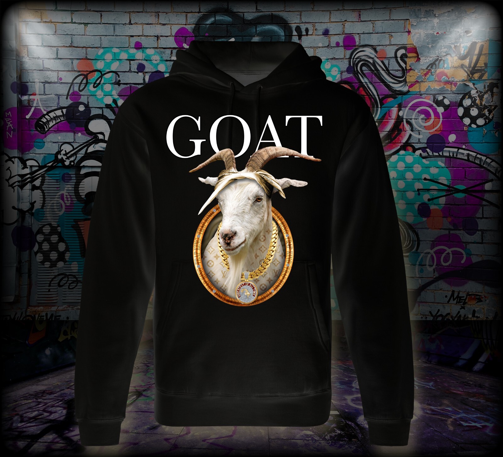 Goat Print hoodie Unisex Game Changer -Streetwear Impact Designs | eBay