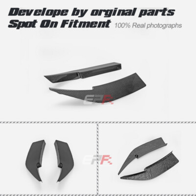For Nissan RZ34 Fairlady Z Late (2022y-) V Type Front Bumper Canards Dry Carbon