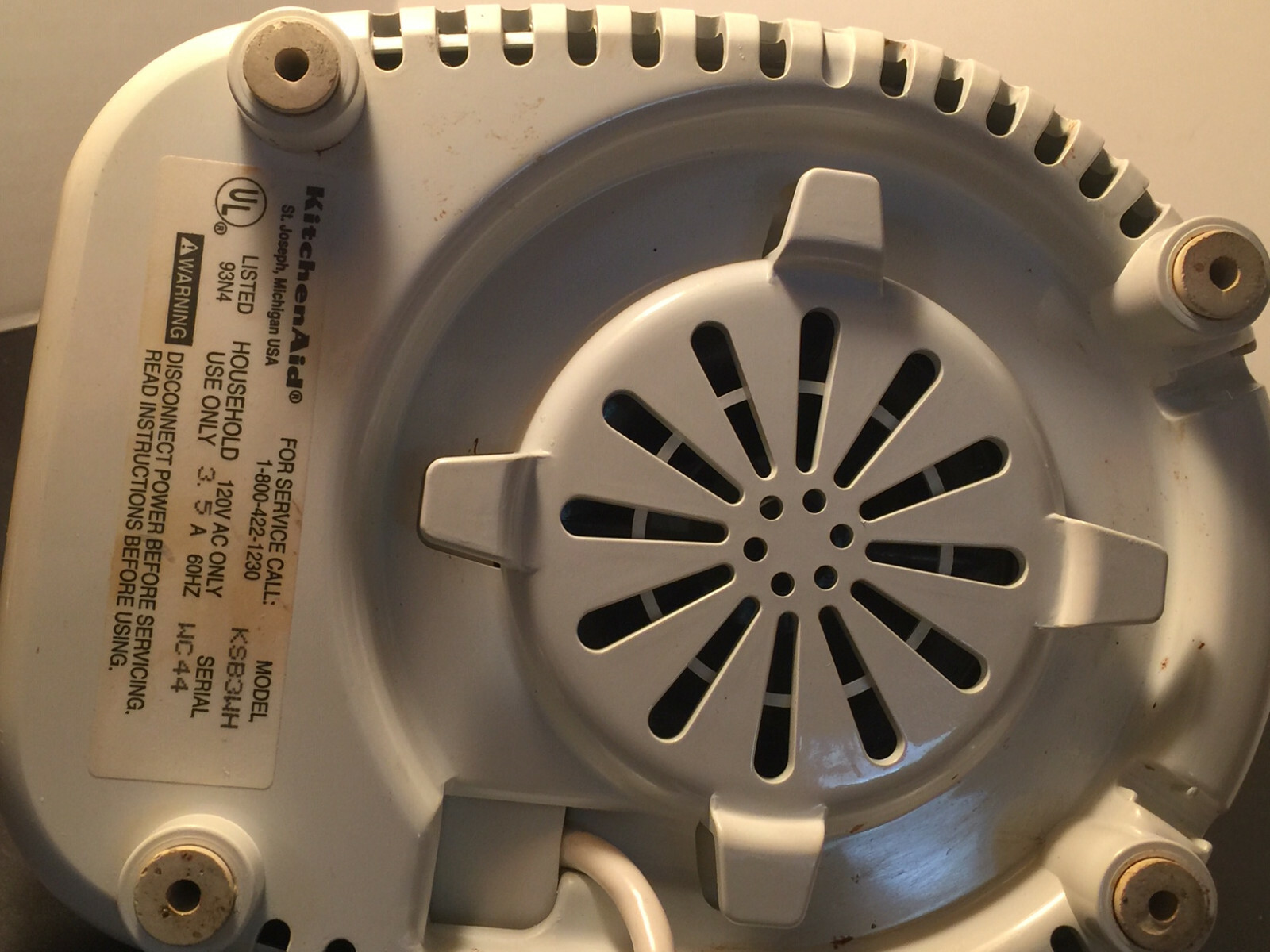 KitchenAid Blender Motor Base ONLY White Replacement Part KSB3WH eBay