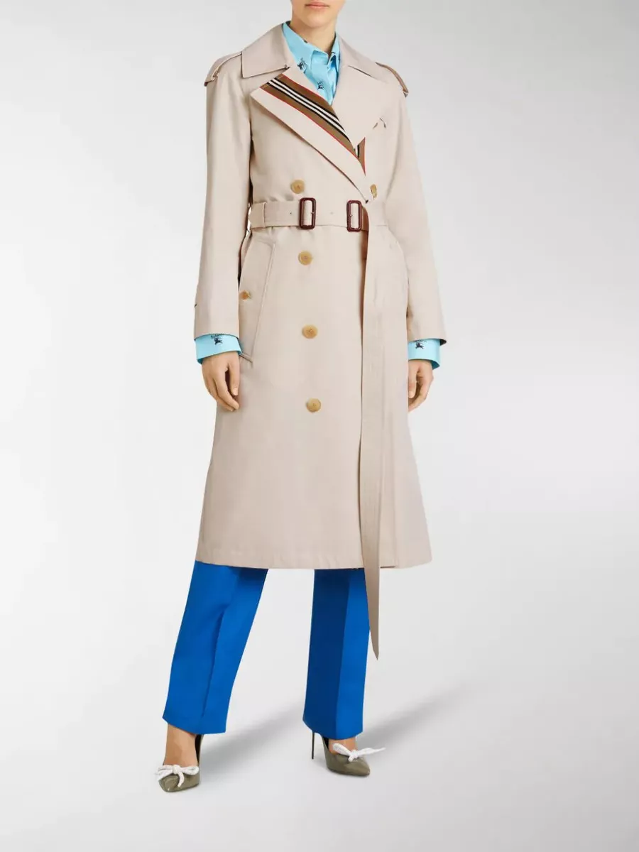 Burberry striped trench coat cheap