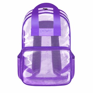 purple clear backpack