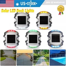 Solar 6 LED Deck Lights Outdoor Garden Ground Road Pathway Driveway Safety Lamp