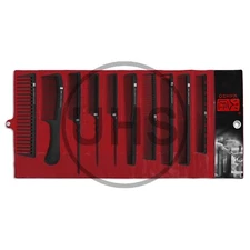 Kasho 10pc Comb Set with K-22 Roll | Barber Hairdresser Comb Set | AUS SELLER