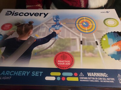 Discovery Kids Bullseye Outdoor Archery Set with LED Target Light