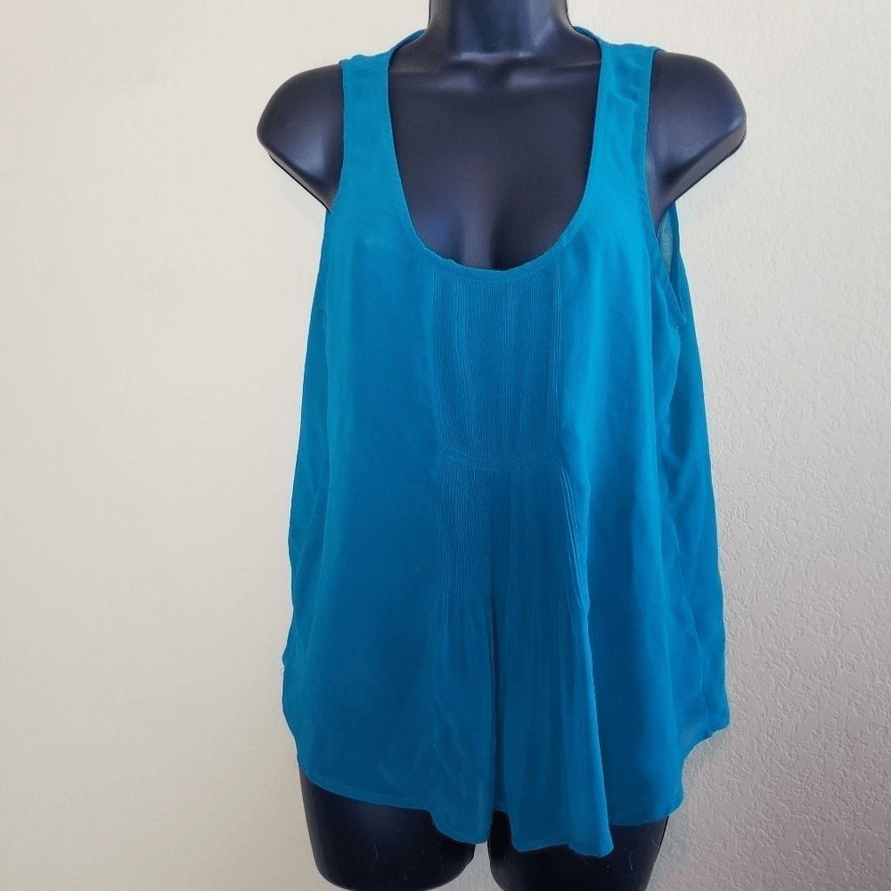 Iris Basic Sheer Turquoise Tank - image 1