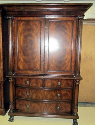 Hickory White Kings Row Mahogany Bedroom Armoire Wardrobe Storage Tv Save 75 Ebay