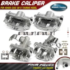 Pair Front & Rear Brake Caliper w/ Bracket for Honda Civic 06-11 1.8L EX EX-L