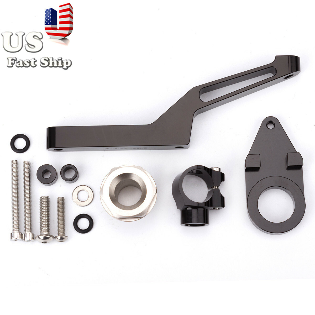 FXCNC Steering Damper Mounti Bracket Kit Holder Fit ZX6R 09 10