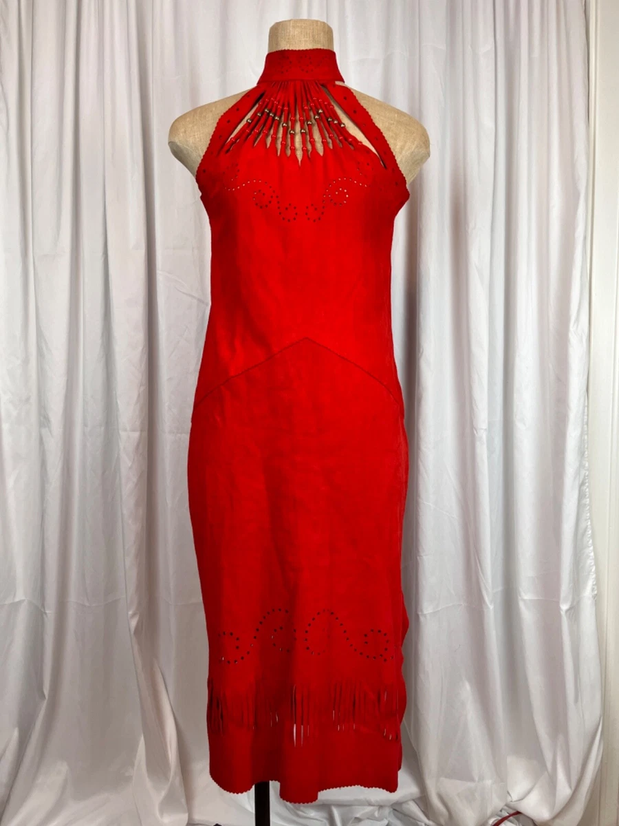 chinese dress ladies Halter Neck Bodycon Faux Leather Midi Dress in Wine