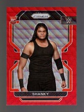 2022 PRIZM WWE RED RUBY WAVE #120 SHANKY RC SMACKDOWN
