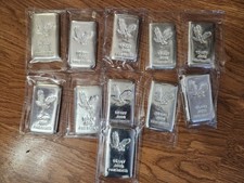 10 oz EAGLE SILVER BARS .9999 109.65 per troy oz