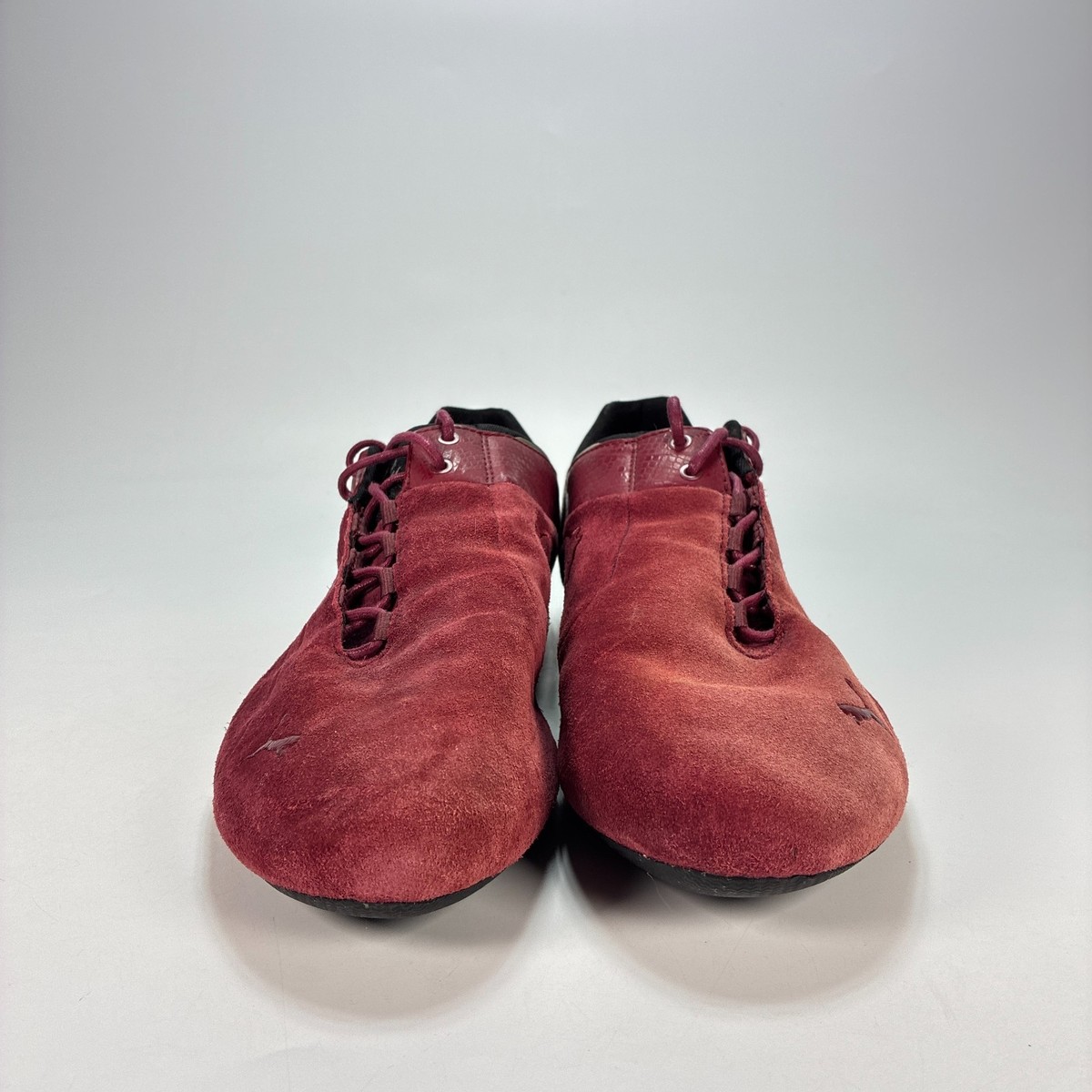 Puma Catch Soleil SD Deep Red Suede Lace Up Driving Shoes 304713