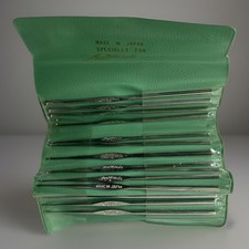 Vintage Lee Wards Crochet Hook Set 00-14 Made in Japan 14 Steel Hooks