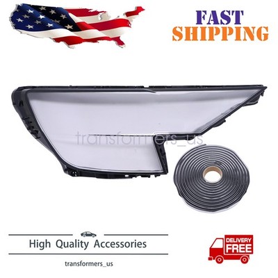 Headlight Lens Cover Shell+Glue For Audi Q8 SQ8 2019-2023 Right Passenger Side