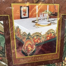 Karsten Royal Harvest Thanksgiving Tablecloth 60x104 Oblong