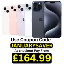 Apple iPhone 15/15 Pro/16/16 Pro Max/14/13/12 Unlocked Smartphone Pristine A++