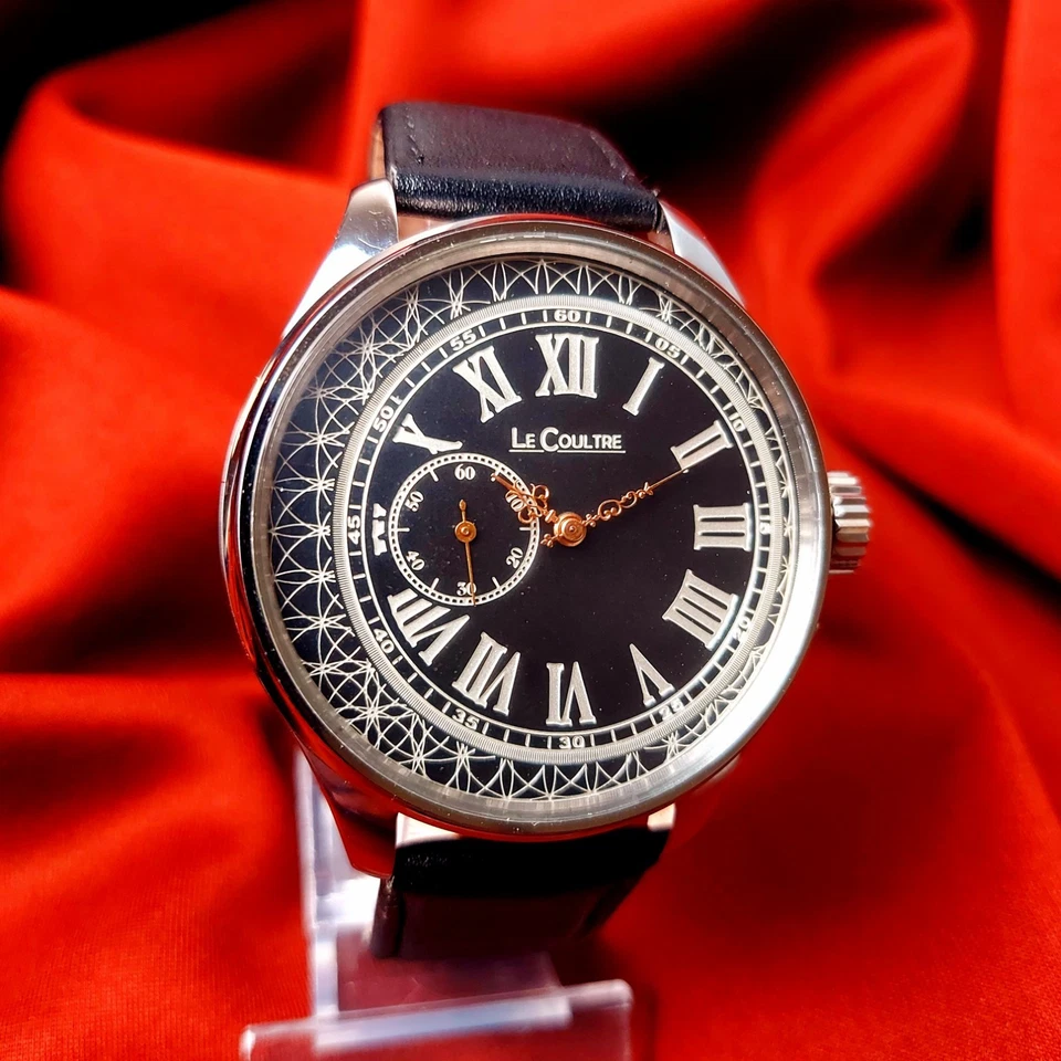 Le Coultre Swiss Wrist Watch Vintage Men's Watch Black Dial Serviced - Image 4 of 4