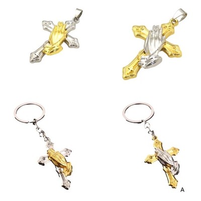 Unique Keychain Pendant Crucifix Pendant Showcasing Religious Representation