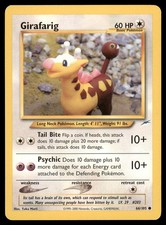 Girafarig 66/105 Common Neo Destiny Pokemon Unlimited Moderately Played