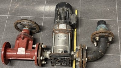 EBARA Hochdruck Kreiselpumpe EVM 5 3N5 mit Absperrschieber
