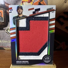 2026 Lucas Moore Prizm USA Stars Stripes RC Jersey Jumbo JUM-LM /24 Hot SSP!