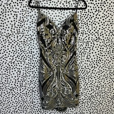 Windsor mini sequin Black and Silver Dress Large