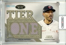 2024 Topps Tier One Carlos Correa T1Rd-Cc Tier One Relics Die-Cut 098/199 Twins