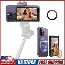 Phone Vlog Selfie Monitor Screen Magnetic Phone Holder Clip PH01 MAXNMW Black US