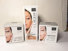 Dead Sea Collection Collagen Day Cream Night Cream Facial Serum Set New