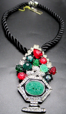 KJL KENNETH J LANE Mogul Tutti Fruitti Deco Style Necklace W/ Original Tag!
