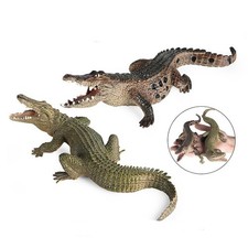 2pcs Alligator Simulation Wild Life Jungle Animal Figures Model Crocodile Toys