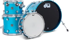 DW DWe 4-piece Shell Pack - Laser Blue Metallic Lacquer