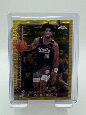 2025-26 Topps Chrome Scoot Henderson /50 Gold Pulsar Refractor #166 Trailblazers