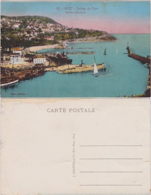 CPA Nizza Nice Entree du Port/Hafeneinfahrt 1914